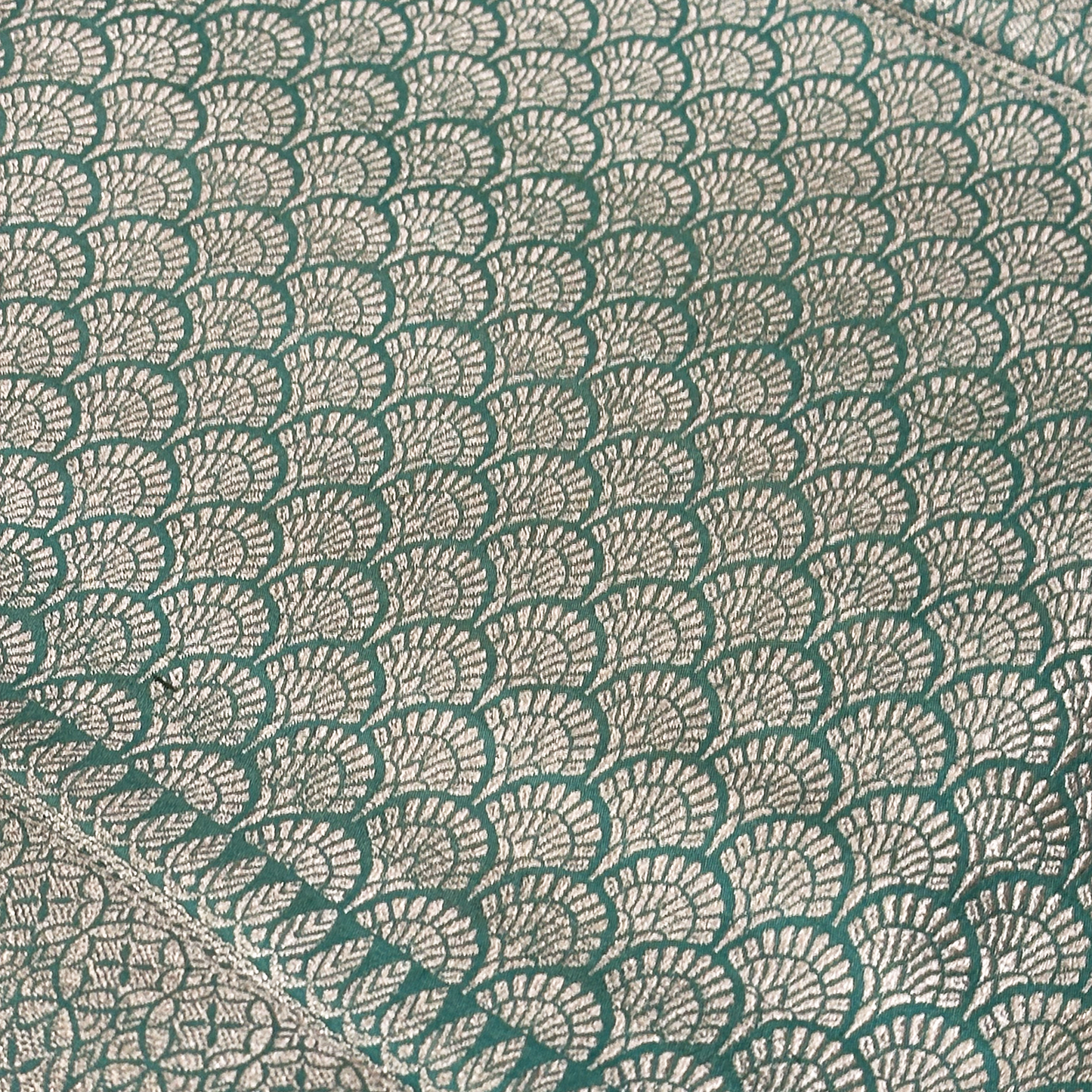 Turquoise Blue Tussar Banarasi Saree with Meenakari Floral Pure Zari Weave